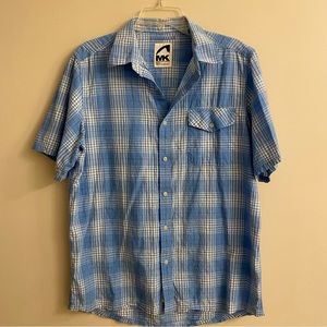 Mountain Khakis Blue Plaid Button Down Shirt